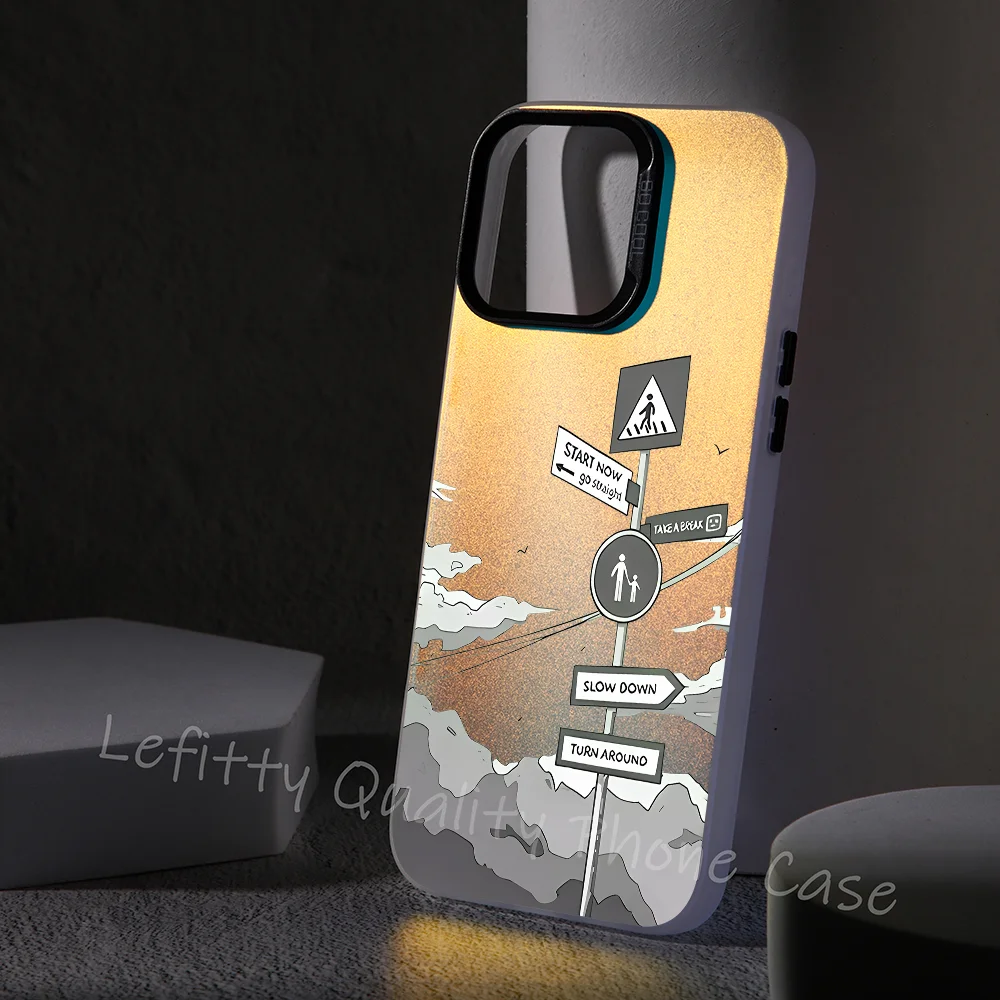 Road Sign Oil Painting Phone Case Laser Metallic For IPhone 16 15 14 13 12 11 Pro Max Matte Aurora Multicolor Gradient Cover
Road Sign Oil Painting Phone Case Laser Metallic For IPhone 16 15 14 13 12 11 Pro Max Matte Aurora Multicolor Gradient Cover