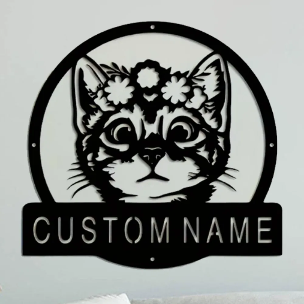 Delightful Personalized Metal Cat Flower Surname Address Sign Featuring Custom House Number as a Reusable Decor Perfect
Delightful Personalized Metal Cat Flower Surname Address Sign Featuring Custom House Number as a Reusable Decor Perfect
