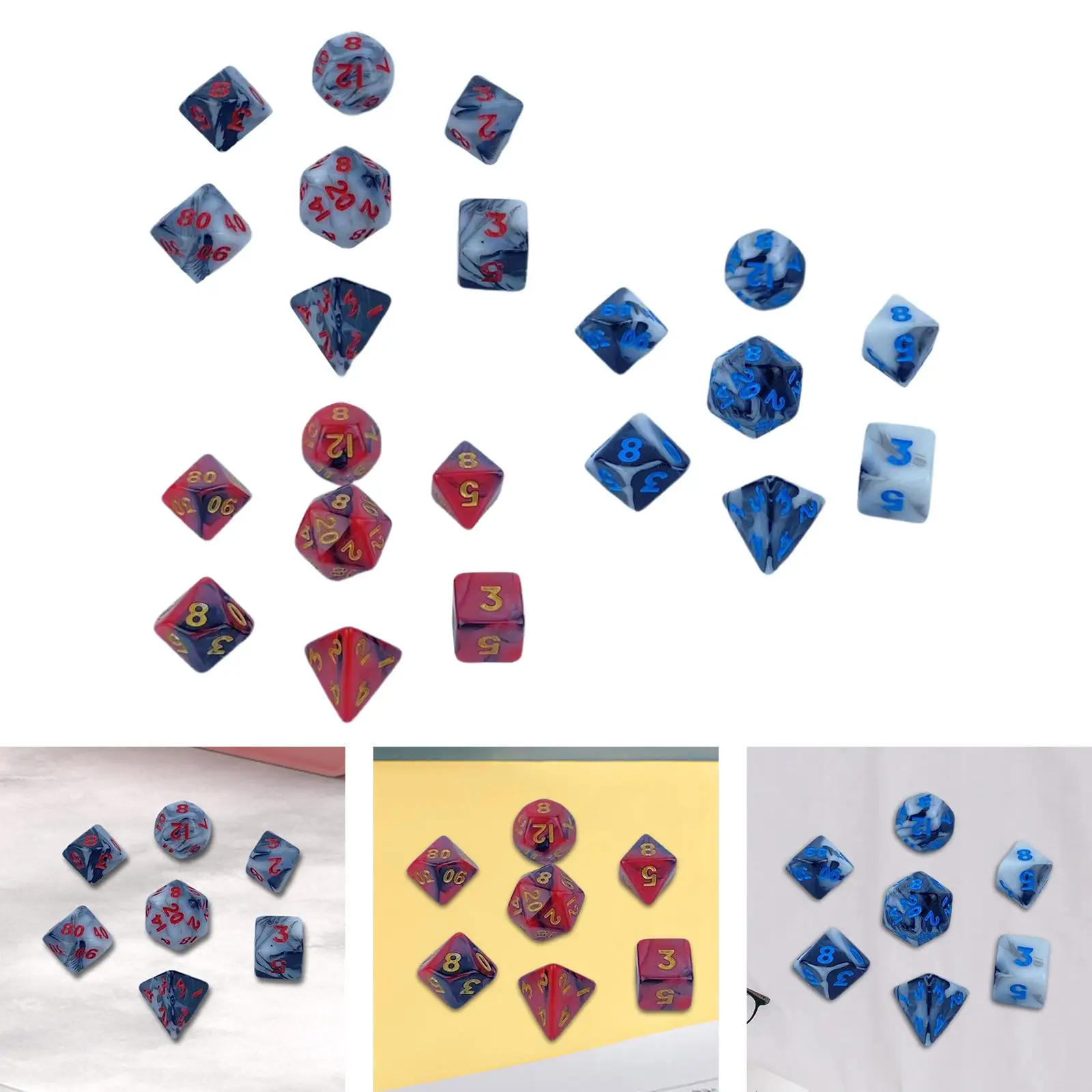 7 Pieces Polyhedron Dices Set Party Game Dices Set for Role Playing Game
7 Pieces Polyhedron Dices Set Party Game Dices Set for Role Playing Game