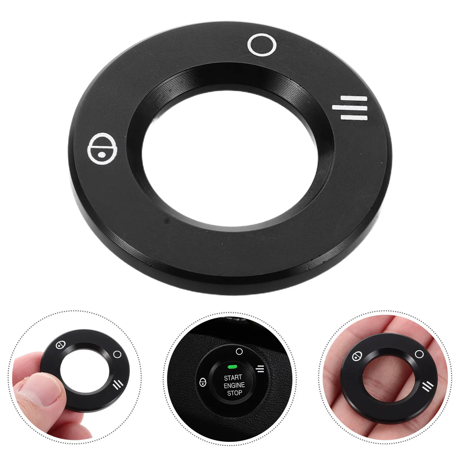 Black Aluminum Alloy Ignition Keyhole Ring Start Stop Button Cover Adhesive Motorcycle Ignition Lock Switch Cover Ring for
Black Aluminum Alloy Ignition Keyhole Ring Start Stop Button Cover Adhesive Motorcycle Ignition Lock Switch Cover Ring for