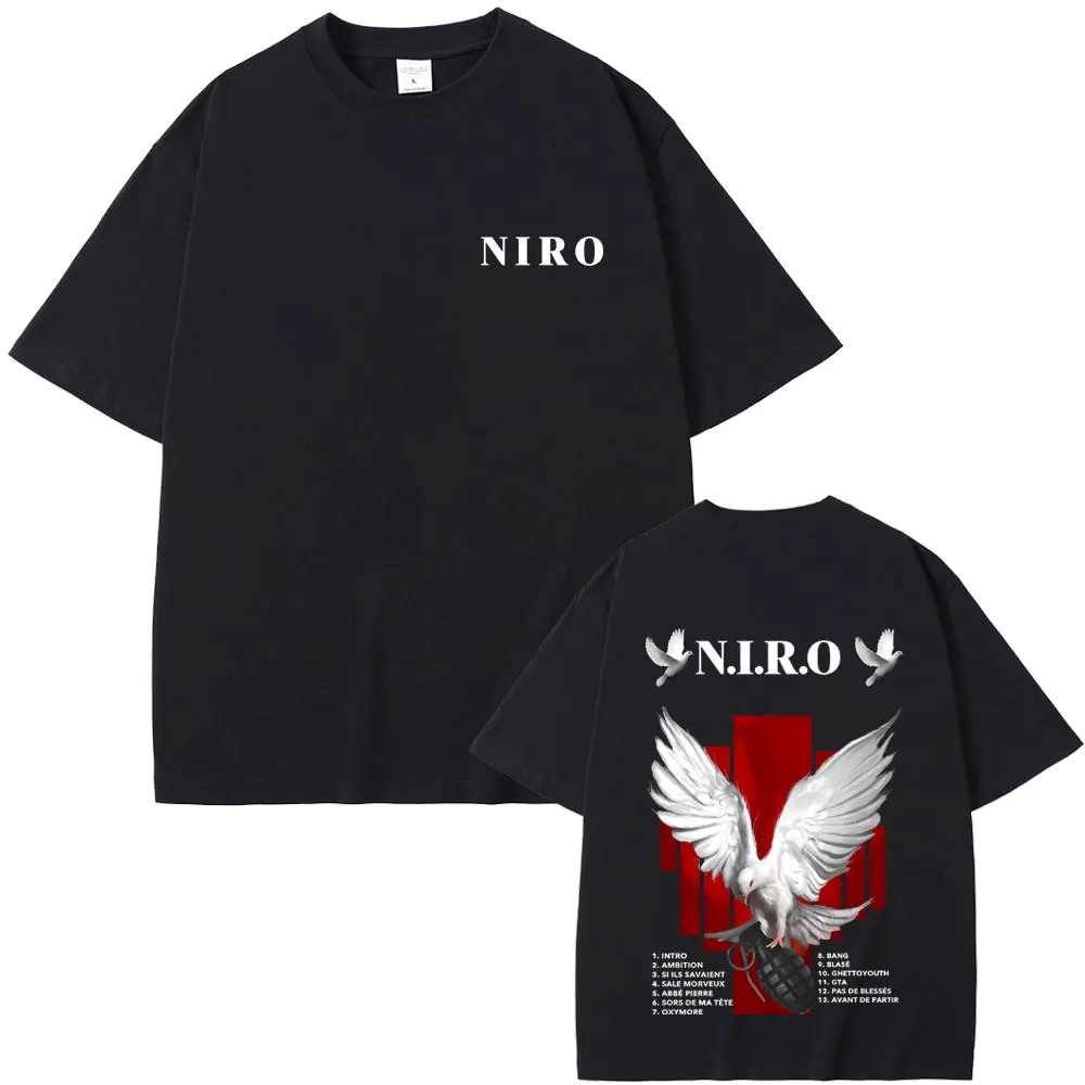 Rapper Niro OX7 Album Graphic Print T-shirt Men Women Fashion Hip Hop Streetwear Unisex Casual Oversized Short Sleeve T Shirts
Rapper Niro OX7 Album Graphic Print T-shirt Men Women Fashion Hip Hop Streetwear Unisex Casual Oversized Short Sleeve T Shirts