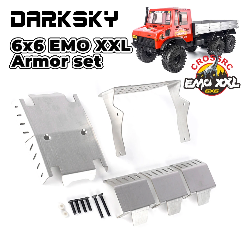 DARKSKY металлическая броня, защитная пластина для шасси, аксессуары для защиты яиц для Crossrc 1/6 EMO XX EMO XXL 
DARKSKY металлическая броня, защитная пластина для шасси, аксессуары для защиты яиц для Crossrc 1/6 EMO XX EMO XXL
