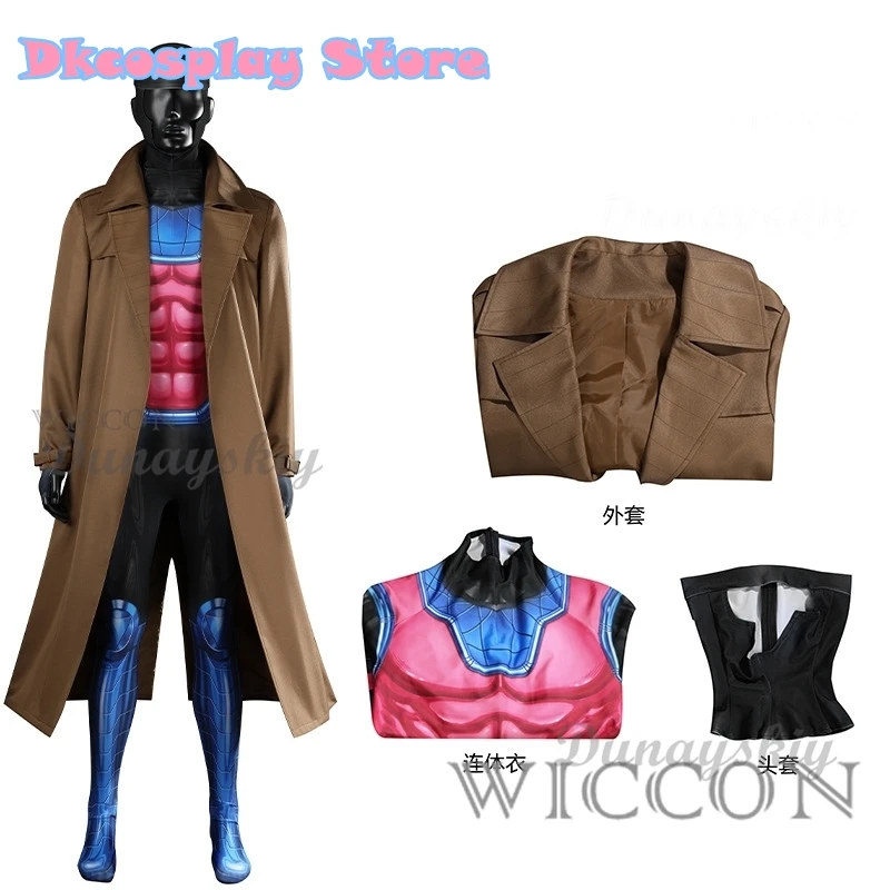 Костюм для косплея X-man Gambit Remy, мужской боевой костюм, длинный кожаный плащ, жилет и брюки, комплект с супергероями, карнавальные костюмы на Хэллоуин
Костюм для косплея X-man Gambit Remy, мужской боевой костюм, длинный кожаный плащ, жилет и брюки, комплект с супергероями, карнавальные костюмы на Хэллоуин