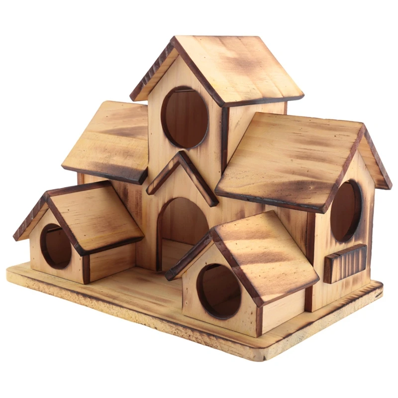 Hanging Bird House For Outside 6 Hole Wooden Bird House Courtyard Backyard Decorations
Hanging Bird House For Outside 6 Hole Wooden Bird House Courtyard Backyard Decorations