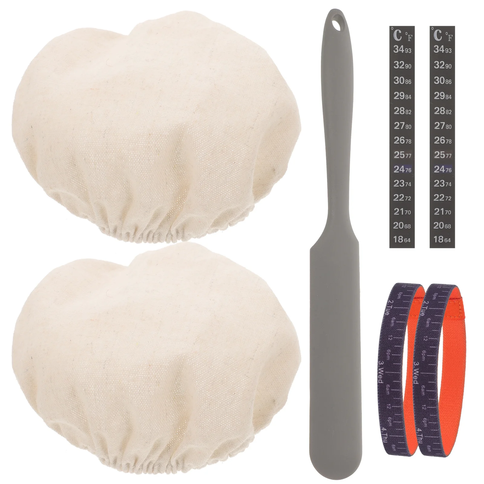 1Set Sourdough Starter Jar Replacement Accessories Cloth Covers Temperature Sticker Date Bands Fermentation Kit
1Set Sourdough Starter Jar Replacement Accessories Cloth Covers Temperature Sticker Date Bands Fermentation Kit