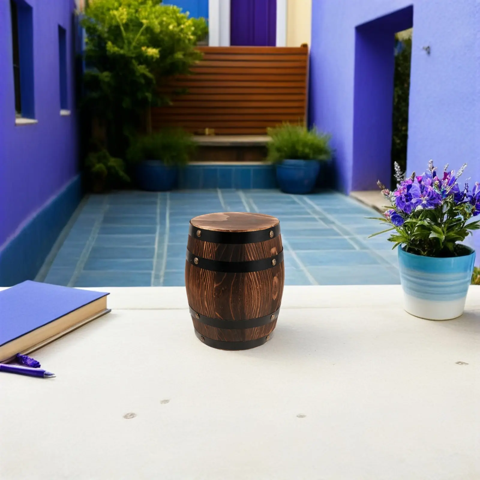 Retro Oak Barrel Stool Vintage Garden Furniture Rustic Whiskey Wine Barrel Decor Outdoor Patio Balcony Side Table Space Saving
Retro Oak Barrel Stool Vintage Garden Furniture Rustic Whiskey Wine Barrel Decor Outdoor Patio Balcony Side Table Space Saving