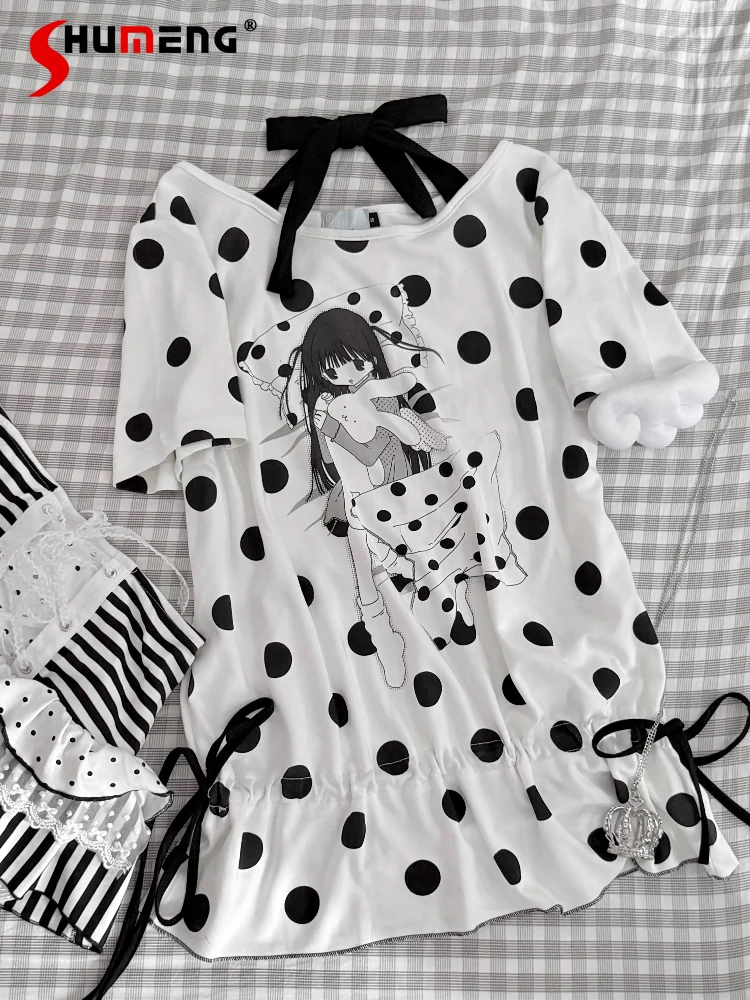 Original Subculture Japanese Anime Polka Dot Print T-Shirt Summer New Student Loose Casual Y2k Short Sleeve Top Women's Clothing
Original Subculture Japanese Anime Polka Dot Print T-Shirt Summer New Student Loose Casual Y2k Short Sleeve Top Women's Clothing