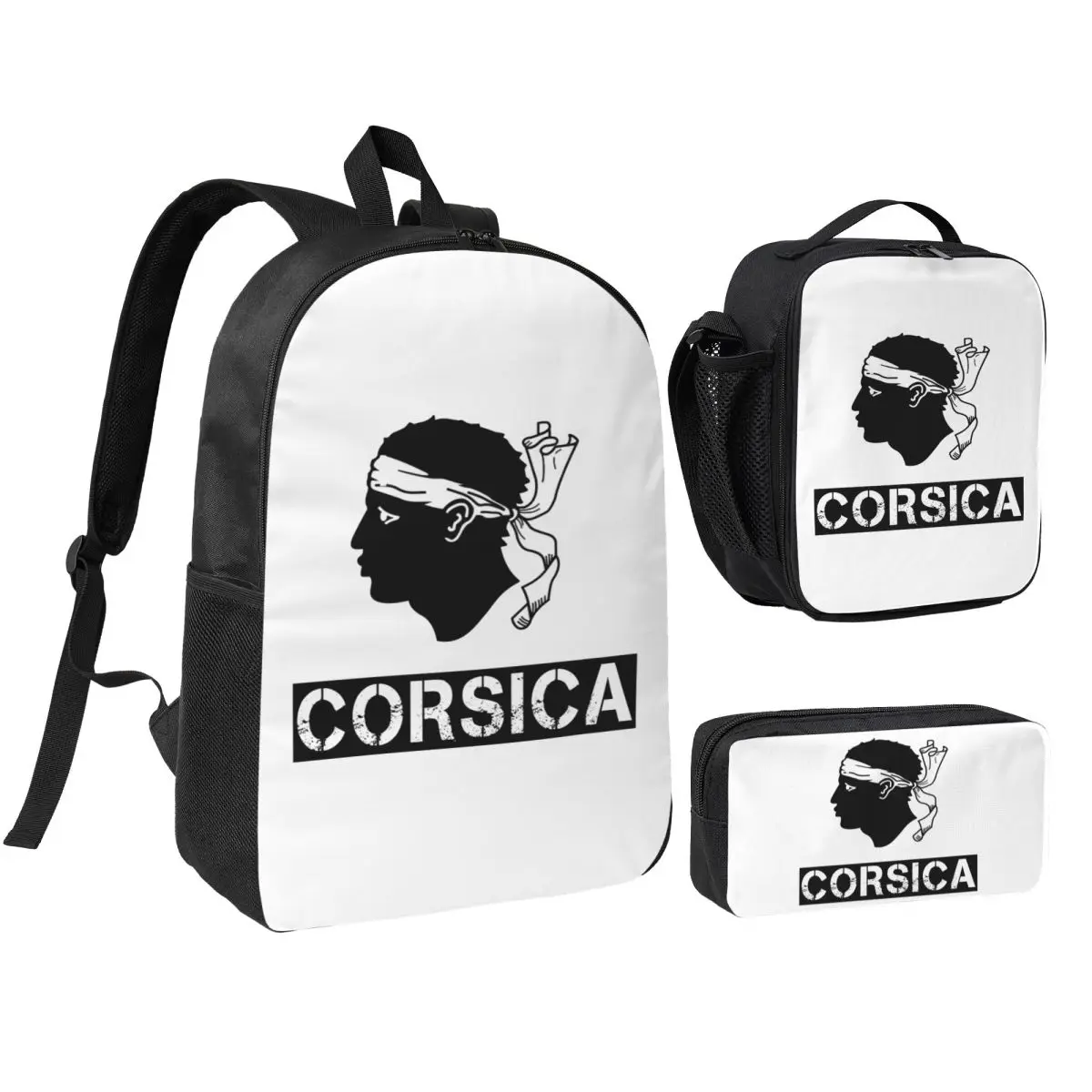 Corsica Map Flag French Corsican Backpack Boys Girls BookBag School Bag Shoulder Bags 3ps Insulated Lunch Bag Pencil Case
Corsica Map Flag French Corsican Backpack Boys Girls BookBag School Bag Shoulder Bags 3ps Insulated Lunch Bag Pencil Case