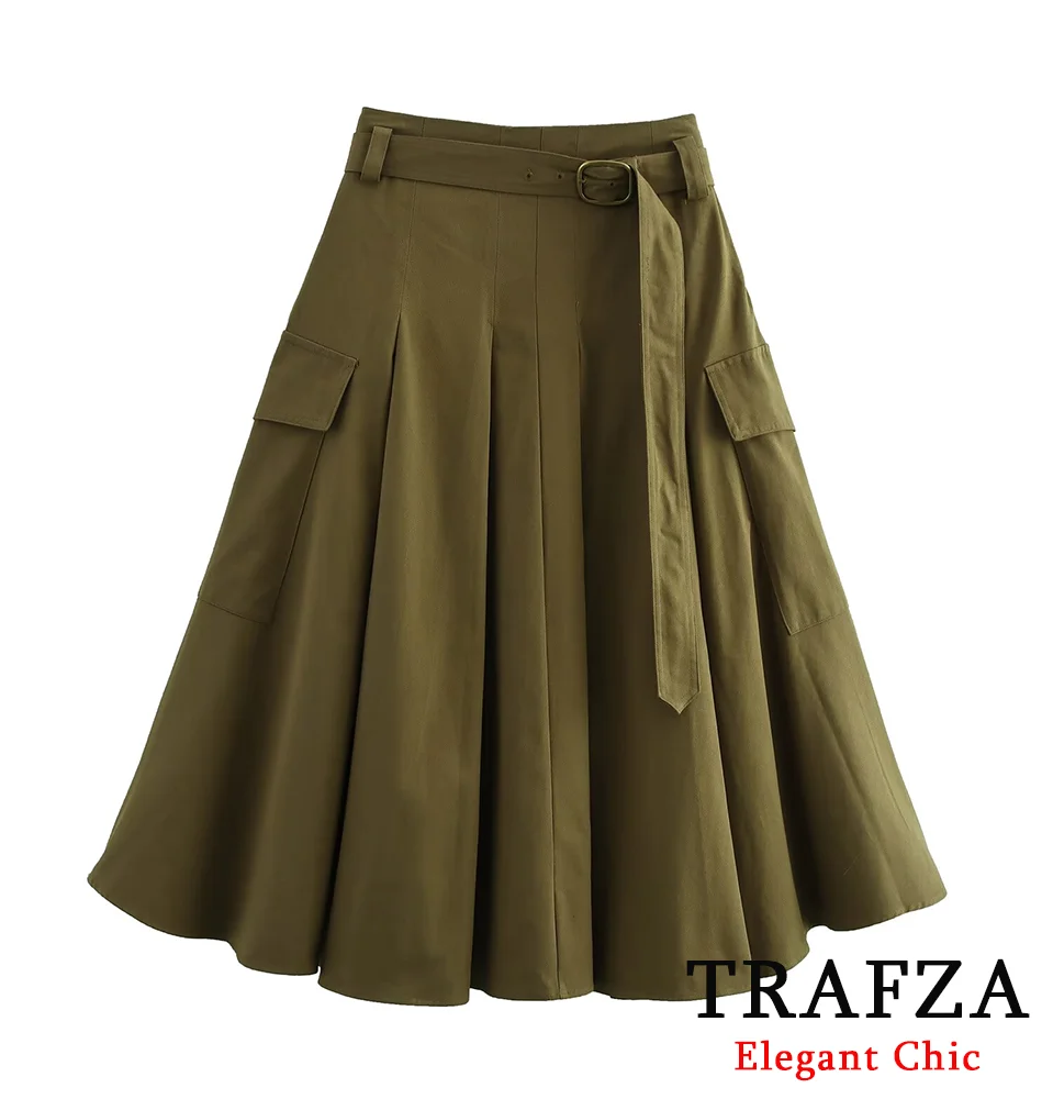 TRAFZA-Women Vintage Causal Skirt Stylish Modern Girl Zipper Belt Pocket Skirt New 2024 Spring Summer Vacation Dinner Date Skirt
TRAFZA-Women Vintage Causal Skirt Stylish Modern Girl Zipper Belt Pocket Skirt New 2024 Spring Summer Vacation Dinner Date Skirt