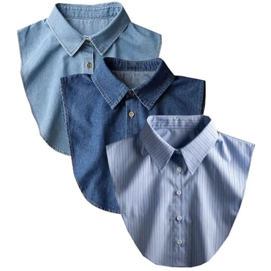 3Pcs Fake Collar Detachable Dickey Half Shirts Blouse Top for Women Men Outfits
3Pcs Fake Collar Detachable Dickey Half Shirts Blouse Top for Women Men Outfits