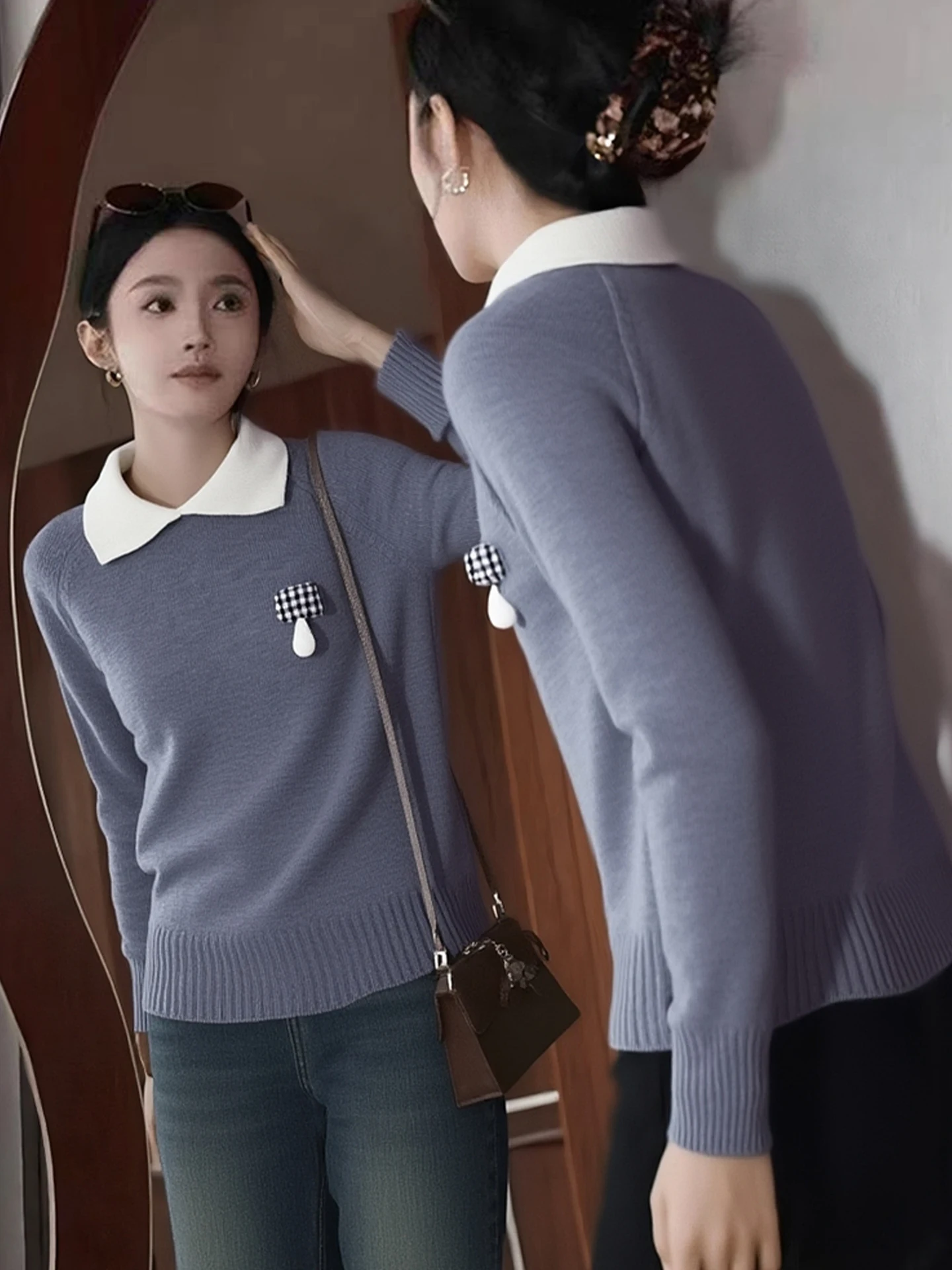 Trendy Color Blo Knit Top Long Sve Overhead Winter Design Unique Faionable Korean Sle Loose Fit Commute Sle Knitte...
Trendy Color Blo Knit Top Long Sve Overhead Winter Design Unique Faionable Korean Sle Loose Fit Commute Sle Knitte...