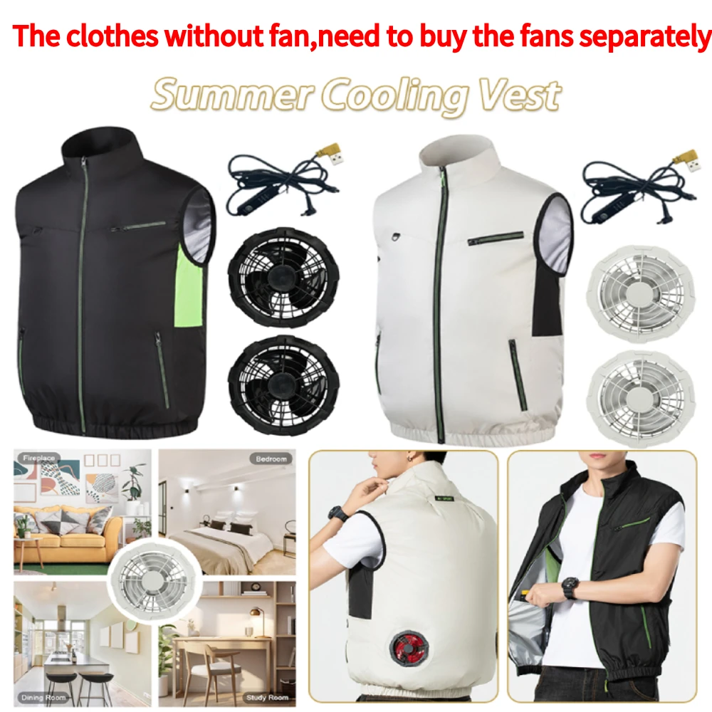 Cooling Vest Air Conditioner Clothes Breathable Sleeveless Workwear 3 Gear Wearable Cooling Fan Vest for Outdoor Hot Weather
Cooling Vest Air Conditioner Clothes Breathable Sleeveless Workwear 3 Gear Wearable Cooling Fan Vest for Outdoor Hot Weather