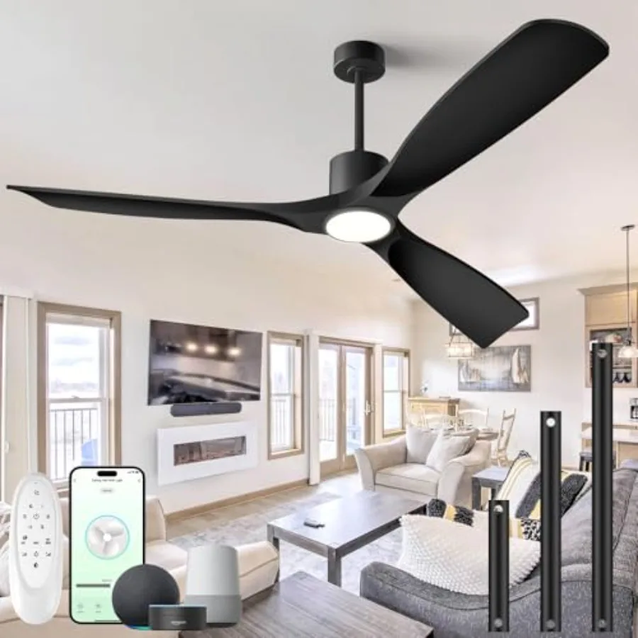 60 Smart Ceiling Fan with LightsOutdoor Ceiling Fan 3 Blade Work with Alexa Gg App Remote 3Color Light 6Speed Quiet Reversible
60 Smart Ceiling Fan with LightsOutdoor Ceiling Fan 3 Blade Work with Alexa Gg App Remote 3Color Light 6Speed Quiet Reversible