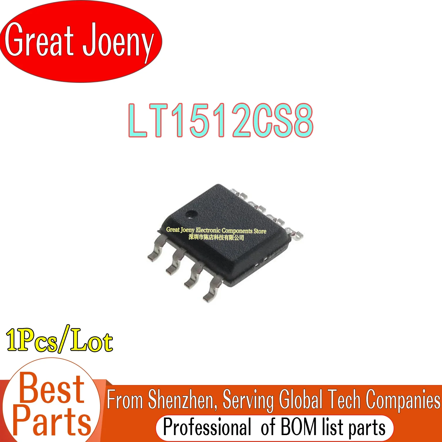 100% New Original 1512 LT1512CS8 LT1512 IC Chipset Bulk Best Price SOP-8
100% New Original 1512 LT1512CS8 LT1512 IC Chipset Bulk Best Price SOP-8
