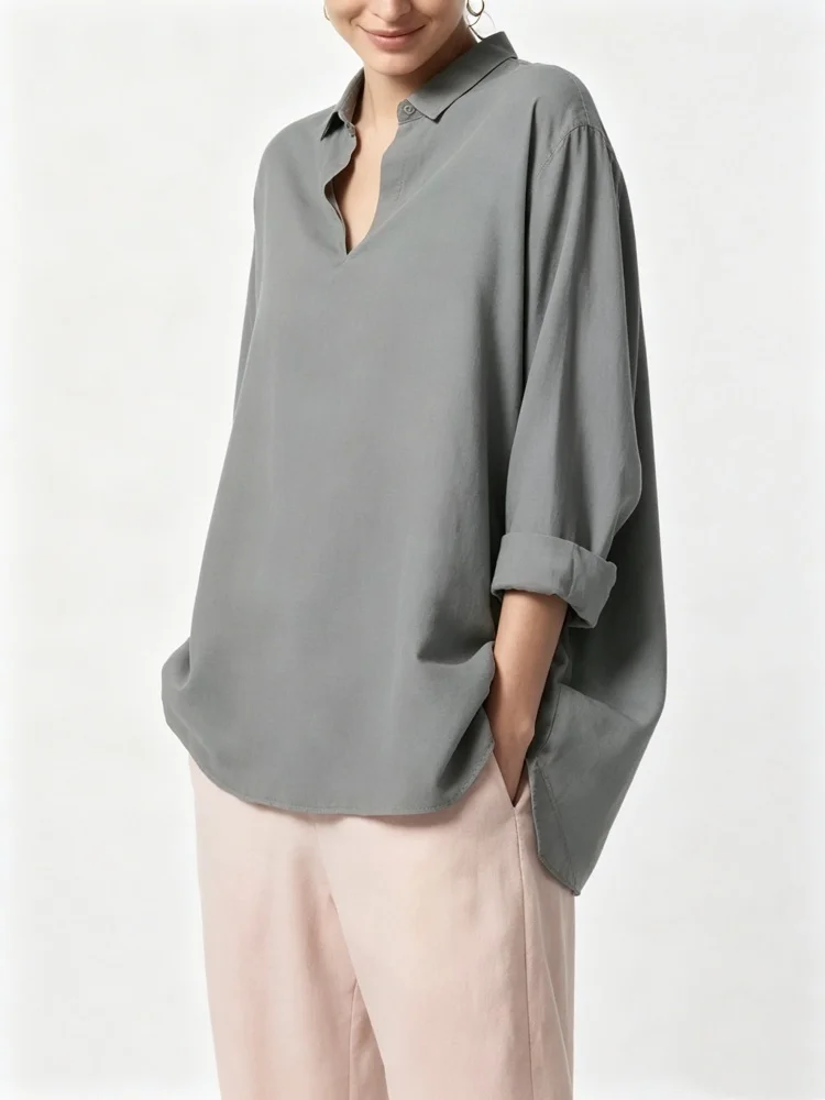 Womens Linen Blend Blouse Collared V Neck Three Quarter Sleeve Loose Fit Casual Tunic Shirt
Womens Linen Blend Blouse Collared V Neck Three Quarter Sleeve Loose Fit Casual Tunic Shirt