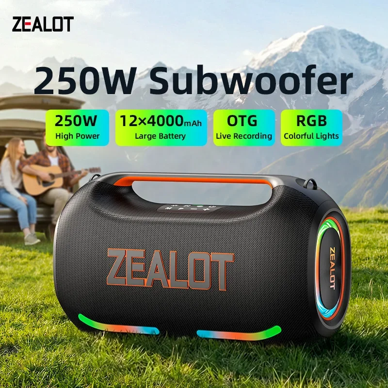 Портативная колонка ZEALOT-ZE41 250W с Bluetooth, водонепроницаемая (IPX6), для вечеринок на открытом воздухе, 12 часов работы, со светодиодной подсветкой, микрофоном и функцией Powerbank
Портативная колонка ZEALOT-ZE41 250W с Bluetooth, водонепроницаемая (IPX6), для вечеринок на открытом воздухе, 12 часов работы, со светодиодной подсветкой, микрофоном и функцией Powerbank