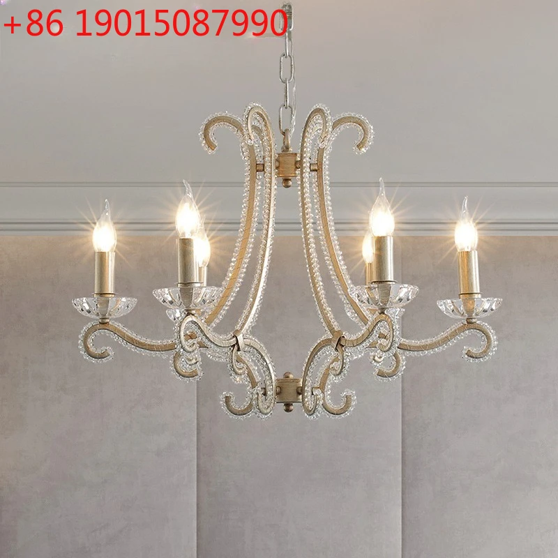 French dining room crystal chandelier light luxury retro candle court bedroom room living room main light
French dining room crystal chandelier light luxury retro candle court bedroom room living room main light
