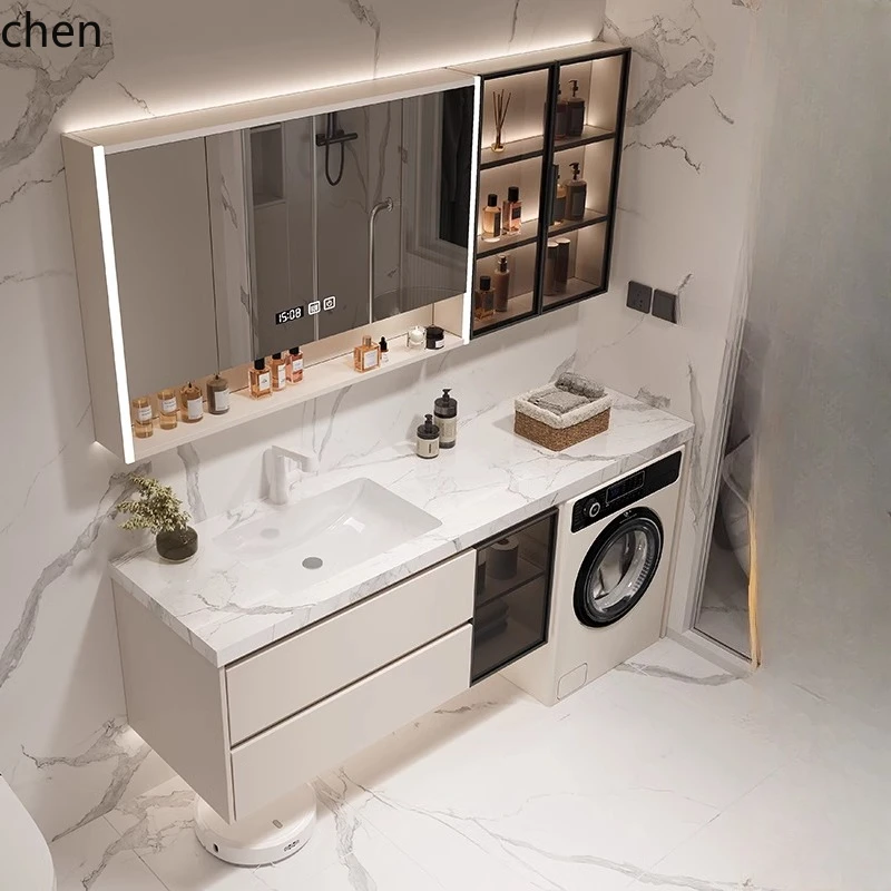 ZML simple balcony washing machine integrated cabinet combination rock slab bathroom cabinet toilet washstand
ZML simple balcony washing machine integrated cabinet combination rock slab bathroom cabinet toilet washstand