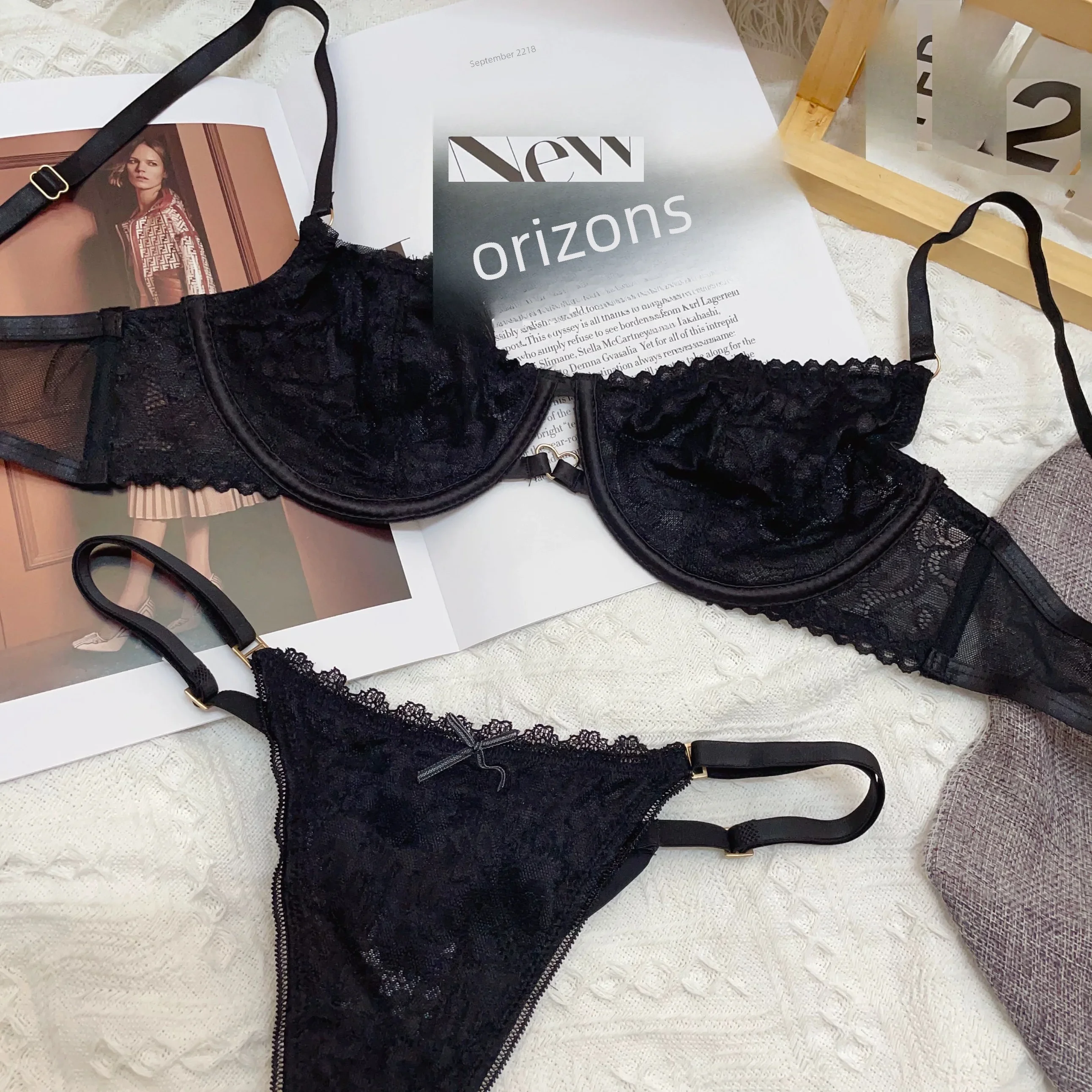 Sexy thin deep v brassiere large chest small gather upper support gathered see-through ultra-thin bra set anti sagging bra thong
Sexy thin deep v brassiere large chest small gather upper support gathered see-through ultra-thin bra set anti sagging bra thong