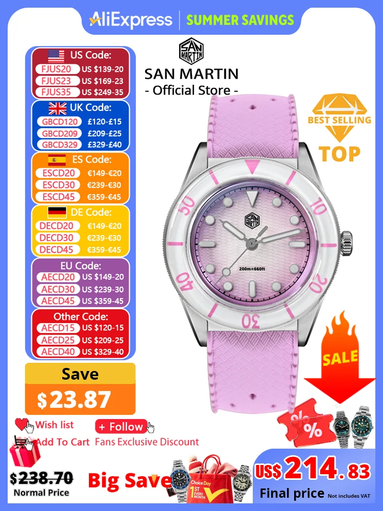 San Martin 2026 32.5mm Women's Wristwatch Elegant Luxury Quartz Watch Ladies Fashion Guilloche MOP Dial Sapphire WR200m SN0151
San Martin 2026 32.5mm Women's Wristwatch Elegant Luxury Quartz Watch Ladies Fashion Guilloche MOP Dial Sapphire WR200m SN0151