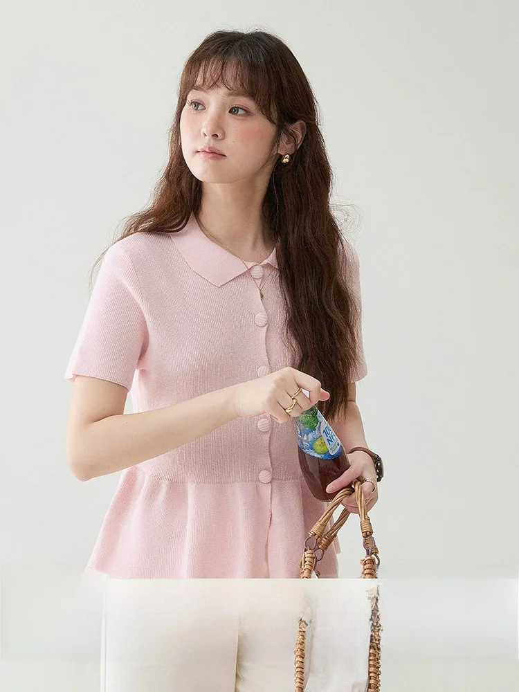 North Island AMUU Original Dopaamine Pink Pure Cotton Knitted Shirt Women's Summer New Style Short Sleeve Turn-down Collar Top
North Island AMUU Original Dopaamine Pink Pure Cotton Knitted Shirt Women's Summer New Style Short Sleeve Turn-down Collar Top