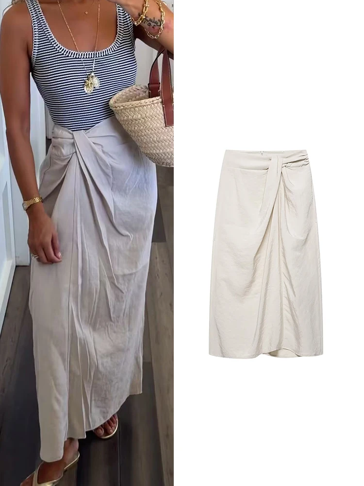 TFMLN 2026 New Summer Women's Midi Skirts Vintage Elegant Folds Pleated Solid Skirts Fashion Ladies Commuting Style Streetwear
TFMLN 2026 New Summer Women's Midi Skirts Vintage Elegant Folds Pleated Solid Skirts Fashion Ladies Commuting Style Streetwear