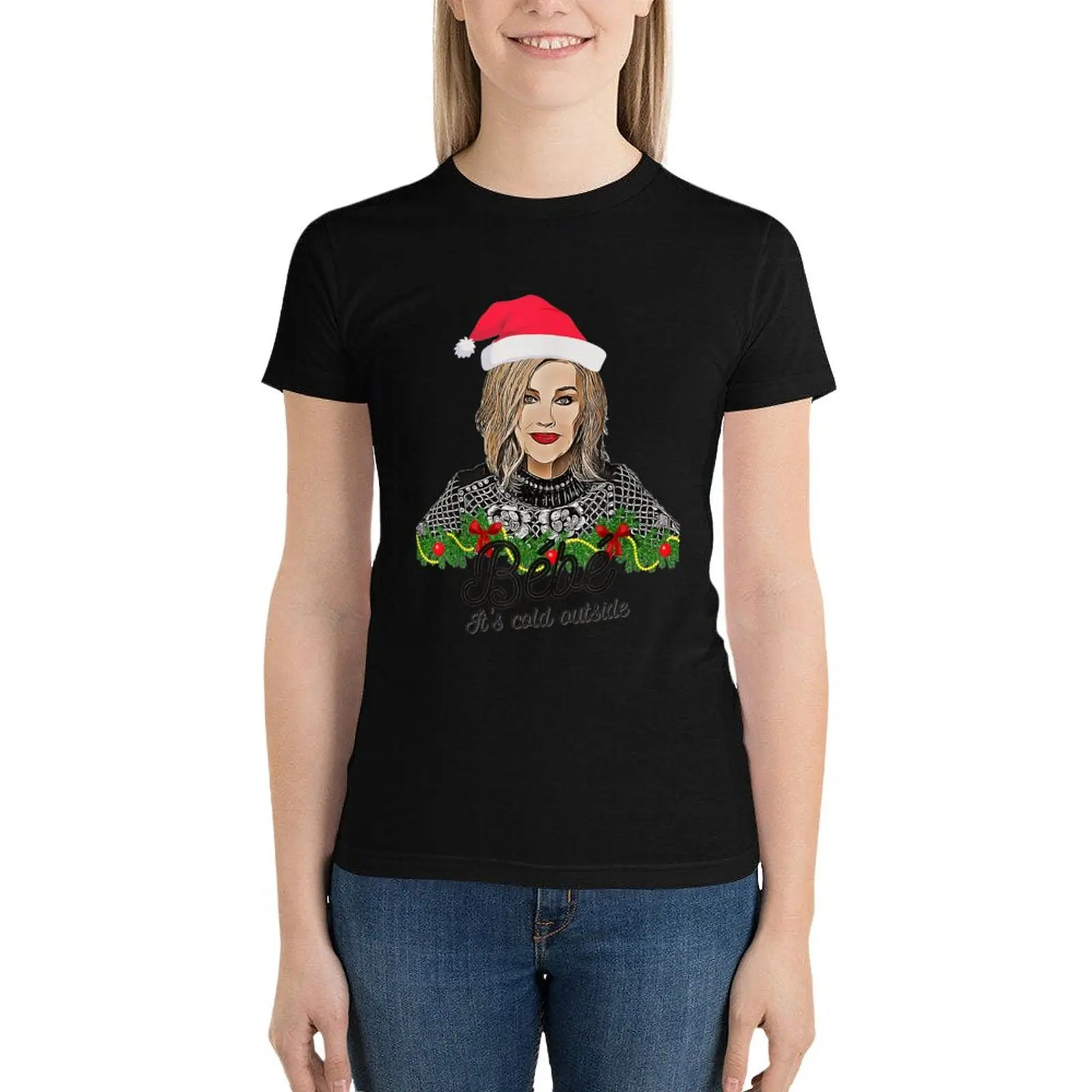 Bebe its cold outside Meme T-Shirt graphics oversized plus size t shirts for Women loose fit
Bebe its cold outside Meme T-Shirt graphics oversized plus size t shirts for Women loose fit