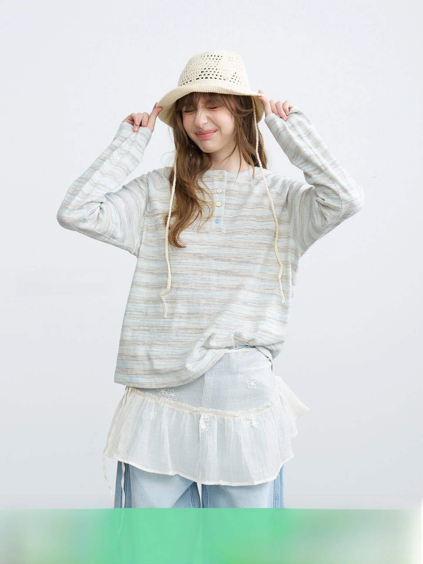 Женская футболка с длинным рукавом Riverstone Plus Bamboo Cotton, свободного кроя, в полоску, с воротником Хенли, в стиле колор-блок, повседневный топ
Женская футболка с длинным рукавом Riverstone Plus Bamboo Cotton, свободного кроя, в полоску, с воротником Хенли, в стиле колор-блок, повседневный топ