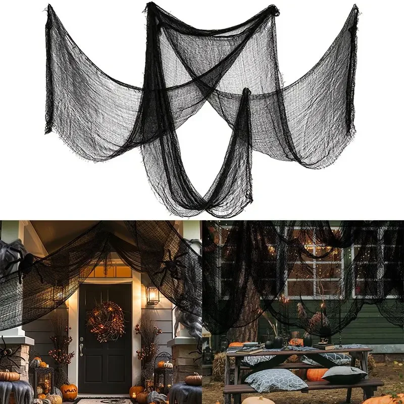 Halloween Decoration Black Fabric Gauze With Spider Web Blood Effect For Indoor Outdoor Haunted House Party Doorways Windows
Halloween Decoration Black Fabric Gauze With Spider Web Blood Effect For Indoor Outdoor Haunted House Party Doorways Windows
