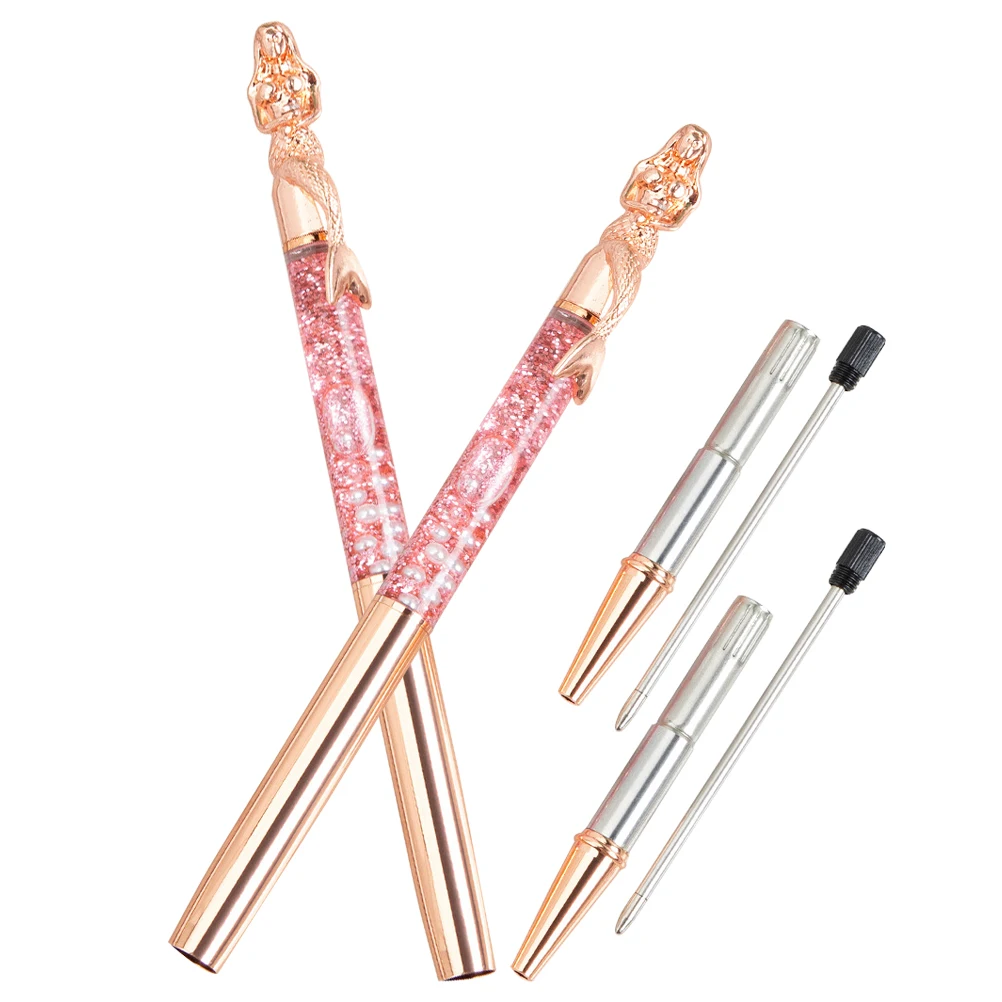2pcs Rose Metal Ballpoint Pens Daily Adorable Writing Pen Use Mermaid Shape 1.0mm Writing Supplies Office Gifts
2pcs Rose Metal Ballpoint Pens Daily Adorable Writing Pen Use Mermaid Shape 1.0mm Writing Supplies Office Gifts