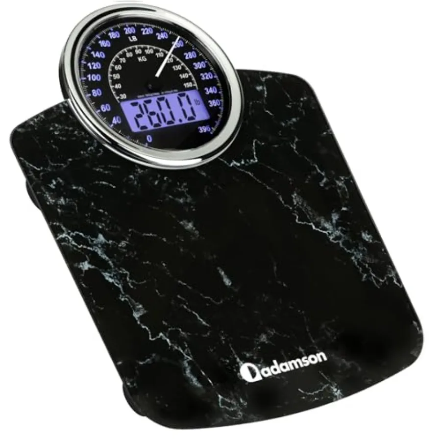 Hybrid 2-in-1 Analog and Digital Weighing Scale for Body Weight up to 400lbs + Thick Tempered Glass + Extra Large Display + Eas
Hybrid 2-in-1 Analog and Digital Weighing Scale for Body Weight up to 400lbs + Thick Tempered Glass + Extra Large Display + Eas