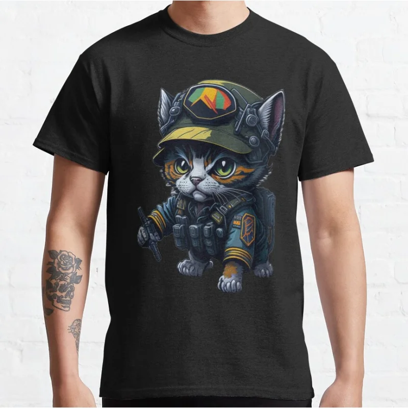Cute Salute to Service_ A Military Kitten Ready to Serve and Protect Ukrainian Cat Soldier T-shirt Large size Adult Tops S-6XL
Cute Salute to Service_ A Military Kitten Ready to Serve and Protect Ukrainian Cat Soldier T-shirt Large size Adult Tops S-6XL