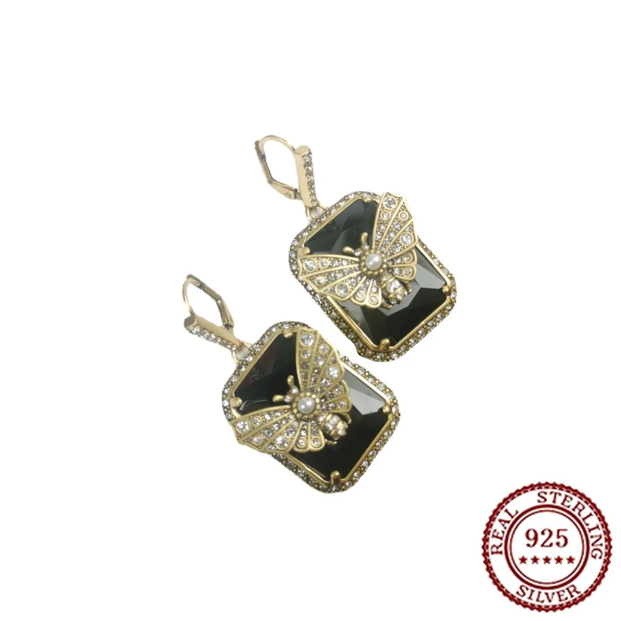2025 New Trendy Classic Women's Diamond Set Butterfly Black Diamond Earrings with Premium Black Square Earrings
2025 New Trendy Classic Women's Diamond Set Butterfly Black Diamond Earrings with Premium Black Square Earrings