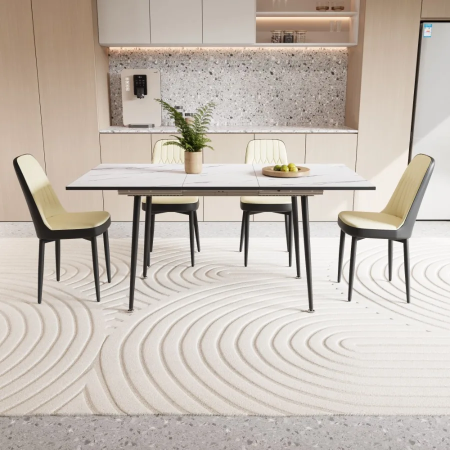 4763 expandable dining table set for 26 people equipped with PU fabric thick cushioned dining chair and an elegant and spacious
4763 expandable dining table set for 26 people equipped with PU fabric thick cushioned dining chair and an elegant and spacious