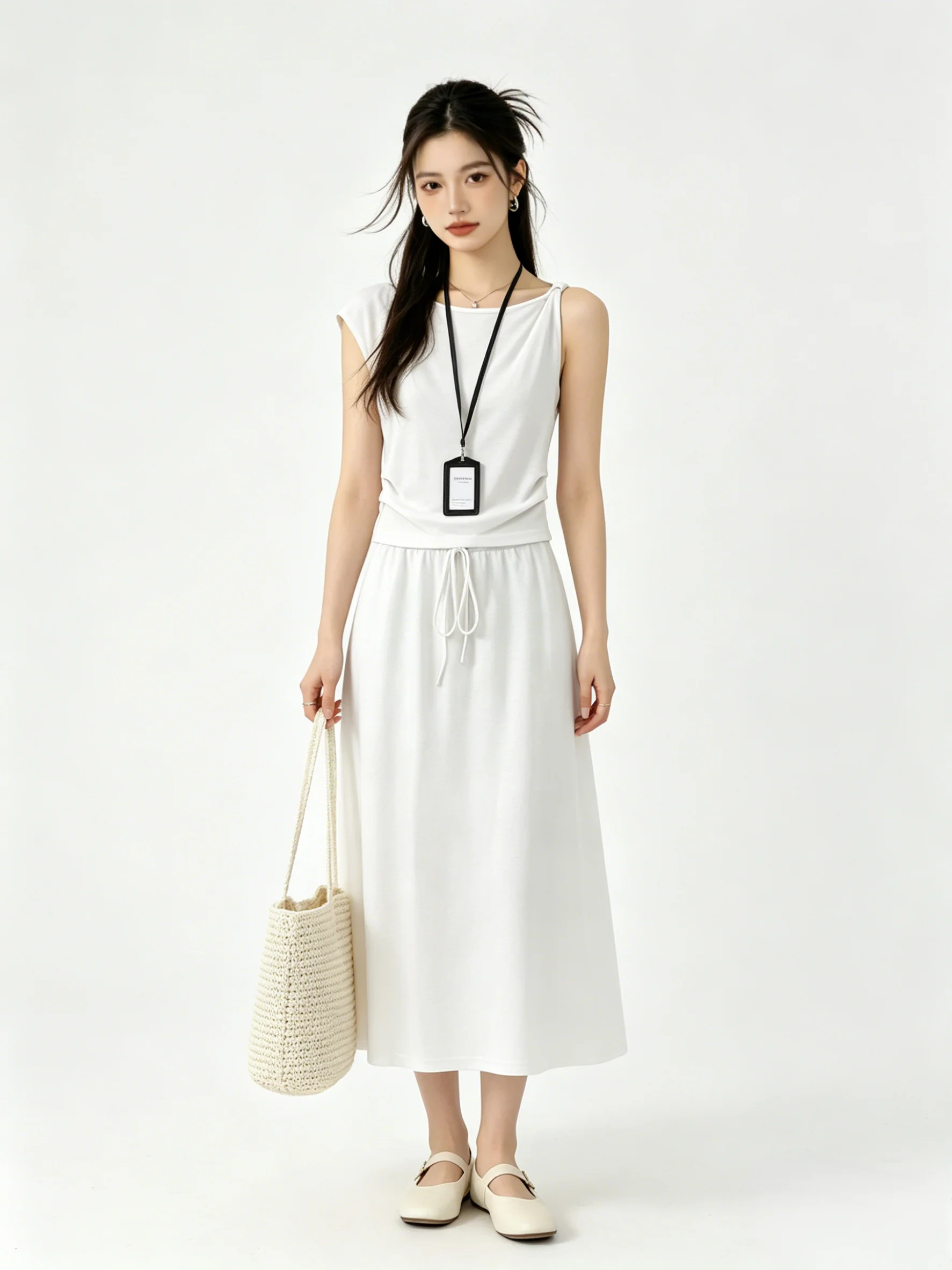 Slimming Effect Vintage Two-Piece Set High Waist Half-length Women's T-shirt Elastic Belt Summer Fashion Casual Wear
Slimming Effect Vintage Two-Piece Set High Waist Half-length Women's T-shirt Elastic Belt Summer Fashion Casual Wear
