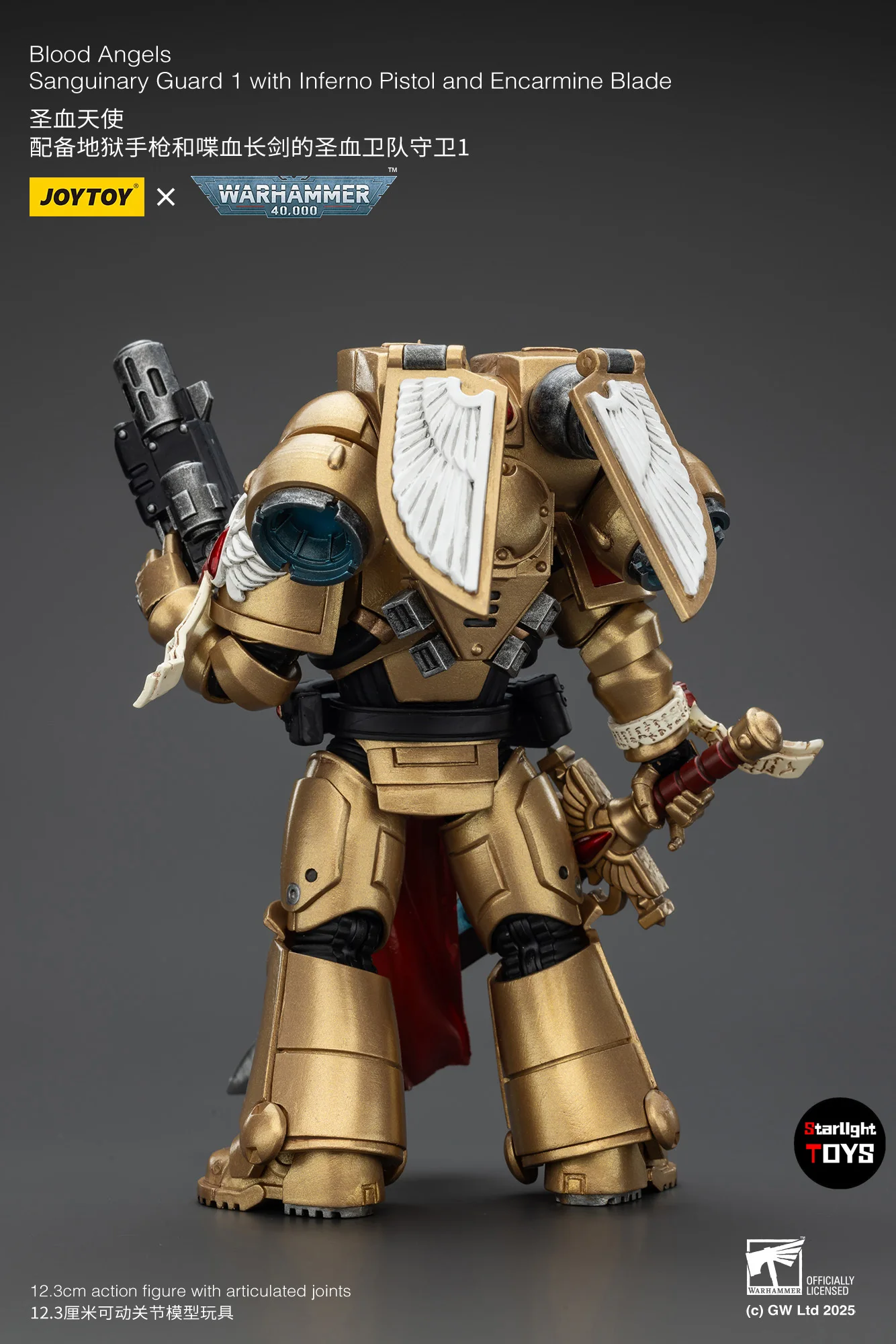 【Pre-sale】 JOYTOY Warhammer 40K 1/18 Action Figure Blood Angels Sanguinary Guard 1 with Inferno Pistol and Encarmine Blade Toys
【Pre-sale】 JOYTOY Warhammer 40K 1/18 Action Figure Blood Angels Sanguinary Guard 1 with Inferno Pistol and Encarmine Blade Toys