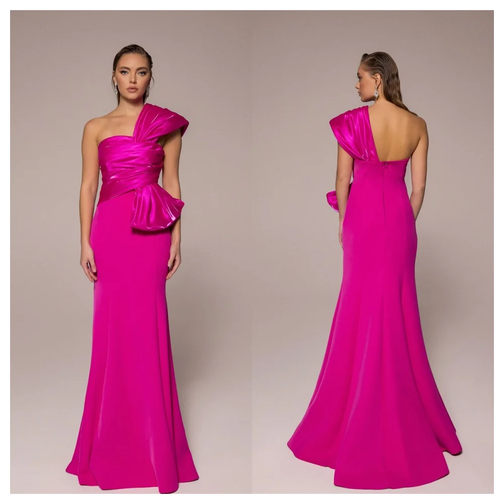 Customized Mermaid Elegant Pink Satin Evening Dress Modern Strapless One Shoulder Sleeveless Party Dress Fashion Celebrity Gowns
Customized Mermaid Elegant Pink Satin Evening Dress Modern Strapless One Shoulder Sleeveless Party Dress Fashion Celebrity Gowns