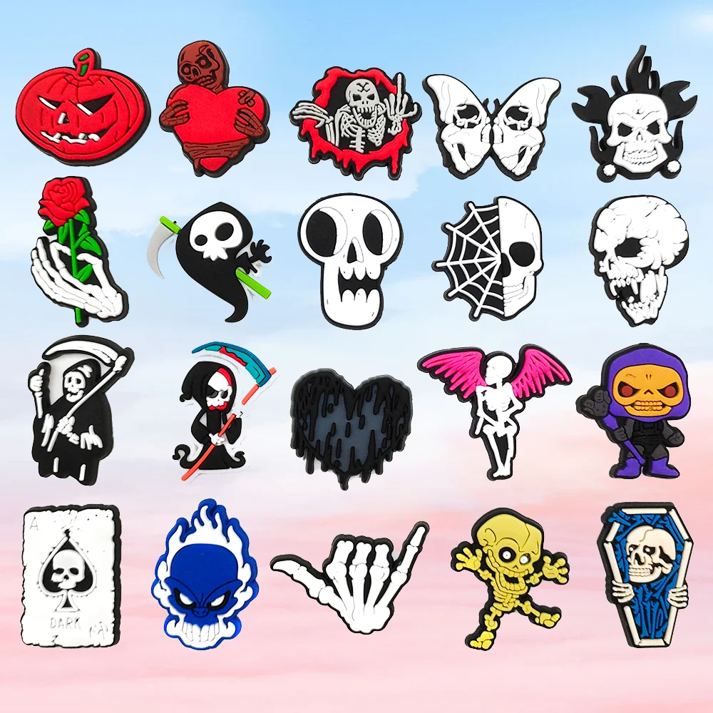 3/20PCS PVC Halloween Skeleton Shoe Charms Accessories Buckle Fit Wristbands Shoe Charms Decoration
3/20PCS PVC Halloween Skeleton Shoe Charms Accessories Buckle Fit Wristbands Shoe Charms Decoration