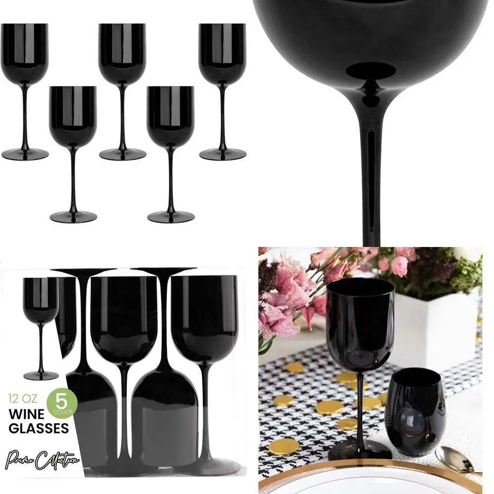 Set of 25 Elegant 12oz Hard Plastic Wine Glasses with Stems
Set of 25 Elegant 12oz Hard Plastic Wine Glasses with Stems