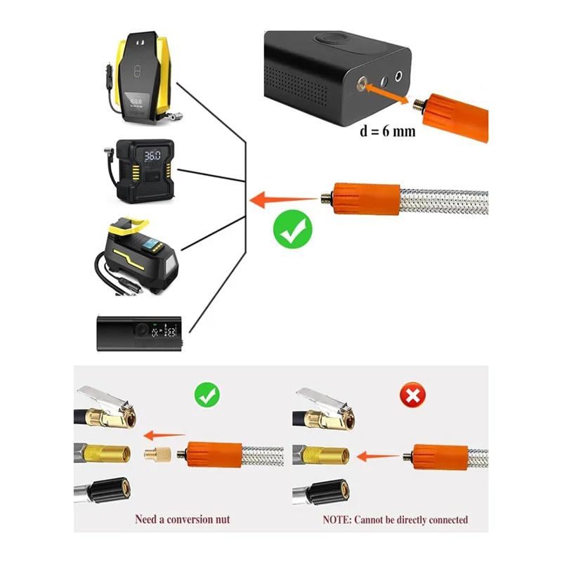 AA01-Удлиненный портативный воздушный компрессор, сменный шланг для накачивания шин с сеткой из нержавеющей стали для защиты, трубка воздушного насоса, ду
AA01-Удлиненный портативный воздушный компрессор, сменный шланг для накачивания шин с сеткой из нержавеющей стали для защиты, трубка воздушного насоса, ду