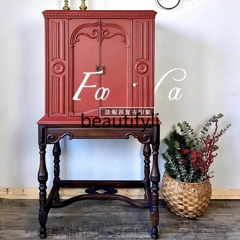 zzqFrench retro solid wood dining side cabinet, living room high locker, foyer display wine cabinet integrated
zzqFrench retro solid wood dining side cabinet, living room high locker, foyer display wine cabinet integrated