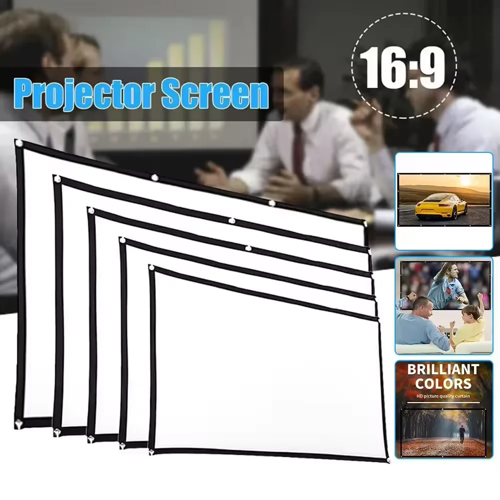 HD Projection Screen 100/120 Inch Polyester Soft Curtain Portable Foldable Lightweight Projector Curtain for Home Outdoor
HD Projection Screen 100/120 Inch Polyester Soft Curtain Portable Foldable Lightweight Projector Curtain for Home Outdoor