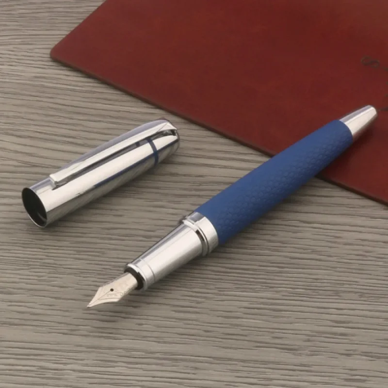 A+ Leather Wrapped Executive Fountain Pen, Fine Nib, Blue & Chrome, by YouPing
A+ Leather Wrapped Executive Fountain Pen, Fine Nib, Blue & Chrome, by YouPing