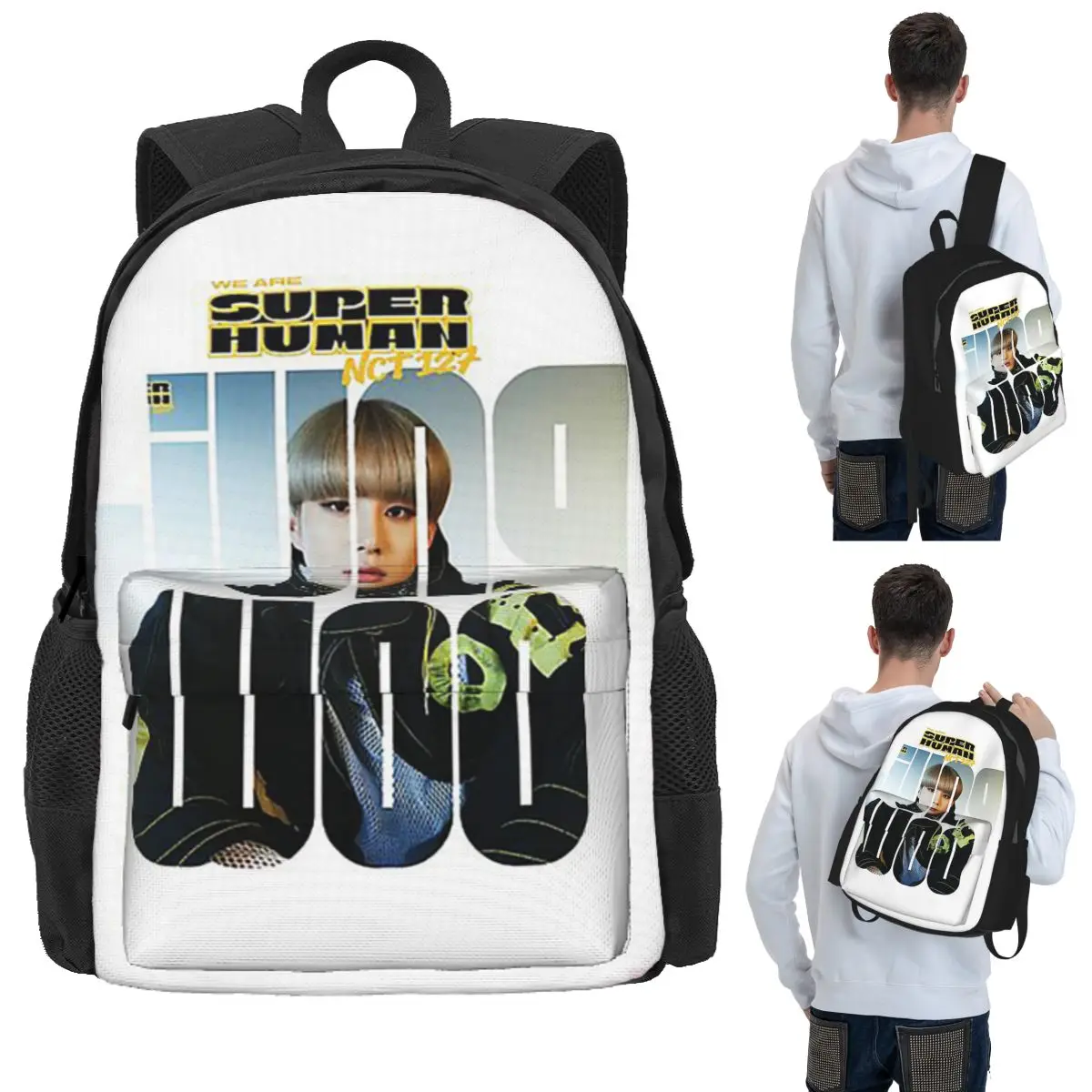 NCT 127 Jungwoo Superhuman Student Backpack School Bag Hiking Travel Daypack for Men Women Bookbag Shoulder Bags
NCT 127 Jungwoo Superhuman Student Backpack School Bag Hiking Travel Daypack for Men Women Bookbag Shoulder Bags