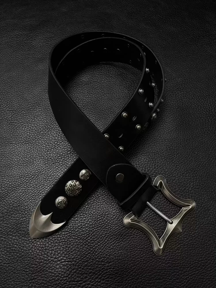 Niche Punk Style Retro Rivet Design Pin Buckle Waist Belt High Quality For Man All-Match Fashionable Clothing Accessories
Niche Punk Style Retro Rivet Design Pin Buckle Waist Belt High Quality For Man All-Match Fashionable Clothing Accessories
