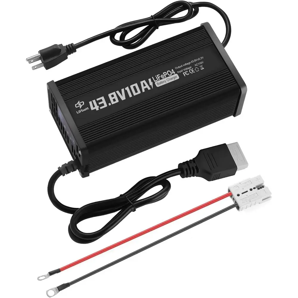 36V 10A LiFePO4 Battery Charger 43.8V Lithium Battery Smart Charger with Anderson Connector and Anderson to M8 Adapter Cable,for
36V 10A LiFePO4 Battery Charger 43.8V Lithium Battery Smart Charger with Anderson Connector and Anderson to M8 Adapter Cable,for