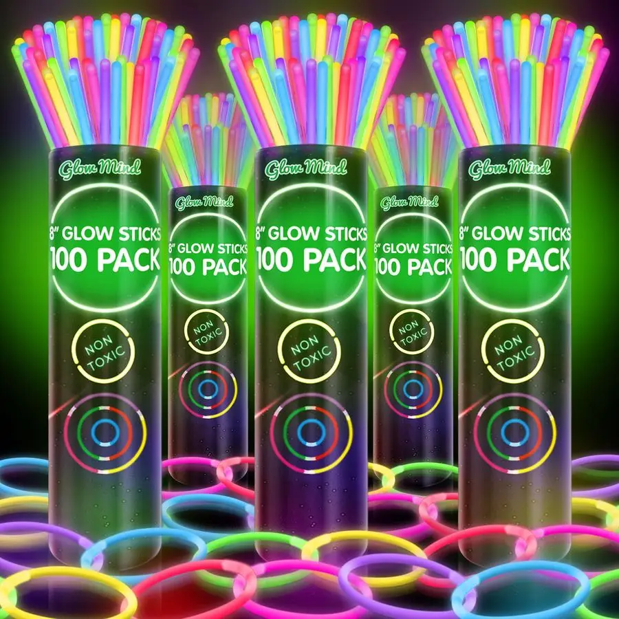 Ultra Bright Glow Sticks Bulk Halloween Glow in the Dark Party Supplies Pack 8 Glowsticks Party Favors with Bracelets and Neckla
Ultra Bright Glow Sticks Bulk Halloween Glow in the Dark Party Supplies Pack 8 Glowsticks Party Favors with Bracelets and Neckla