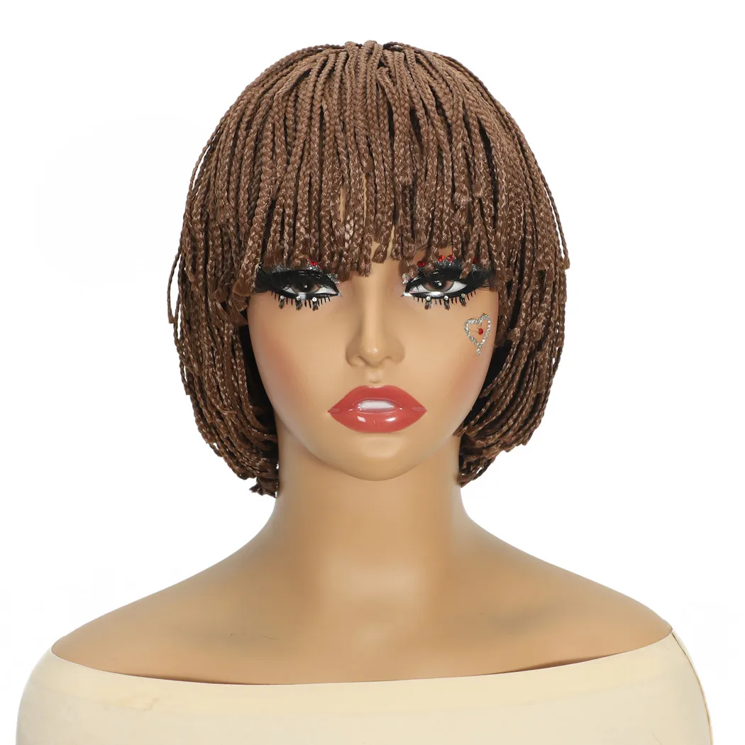 Synthetic Braid Wig with Bangs Short Wigs for Women Color Black and Brown for Daily Use Synthetic Hair High Temperature Fiber
Synthetic Braid Wig with Bangs Short Wigs for Women Color Black and Brown for Daily Use Synthetic Hair High Temperature Fiber