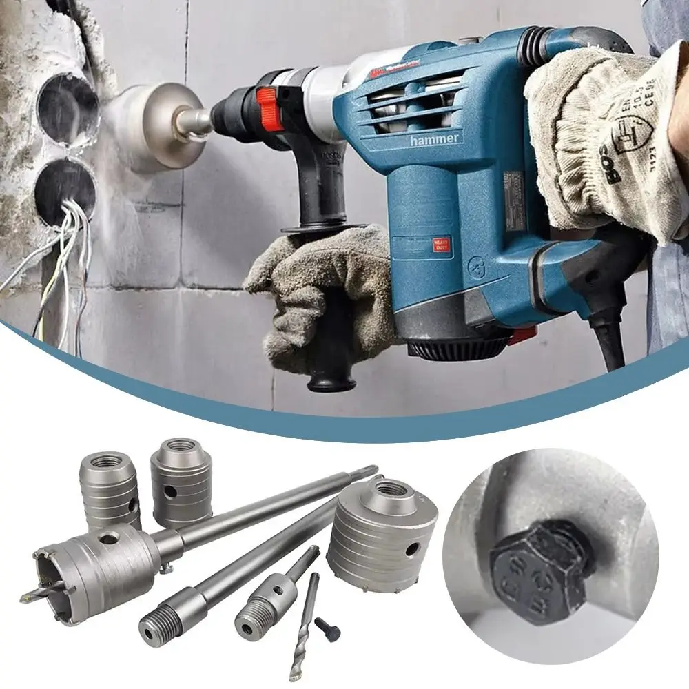 30-68mm Wall Hole Saw with Round Shaft Fast Drilling Hammer Drill Bit Set Concrete Hole Saw
30-68mm Wall Hole Saw with Round Shaft Fast Drilling Hammer Drill Bit Set Concrete Hole Saw