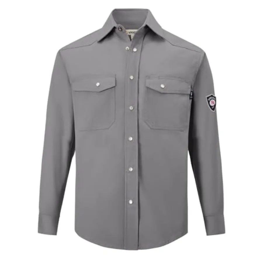 FR Shirts for Men 6.5OZ Welding Shirt Pearl Snap Light Weight Flame Resistant Shirts CAT2/NFPA2112
FR Shirts for Men 6.5OZ Welding Shirt Pearl Snap Light Weight Flame Resistant Shirts CAT2/NFPA2112